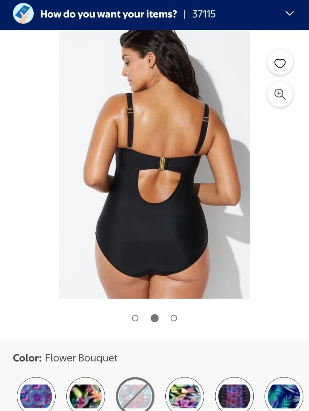 Swimsuits For All Size 14 Floral Bouquet One Piece Swimsuit Slimming Padded